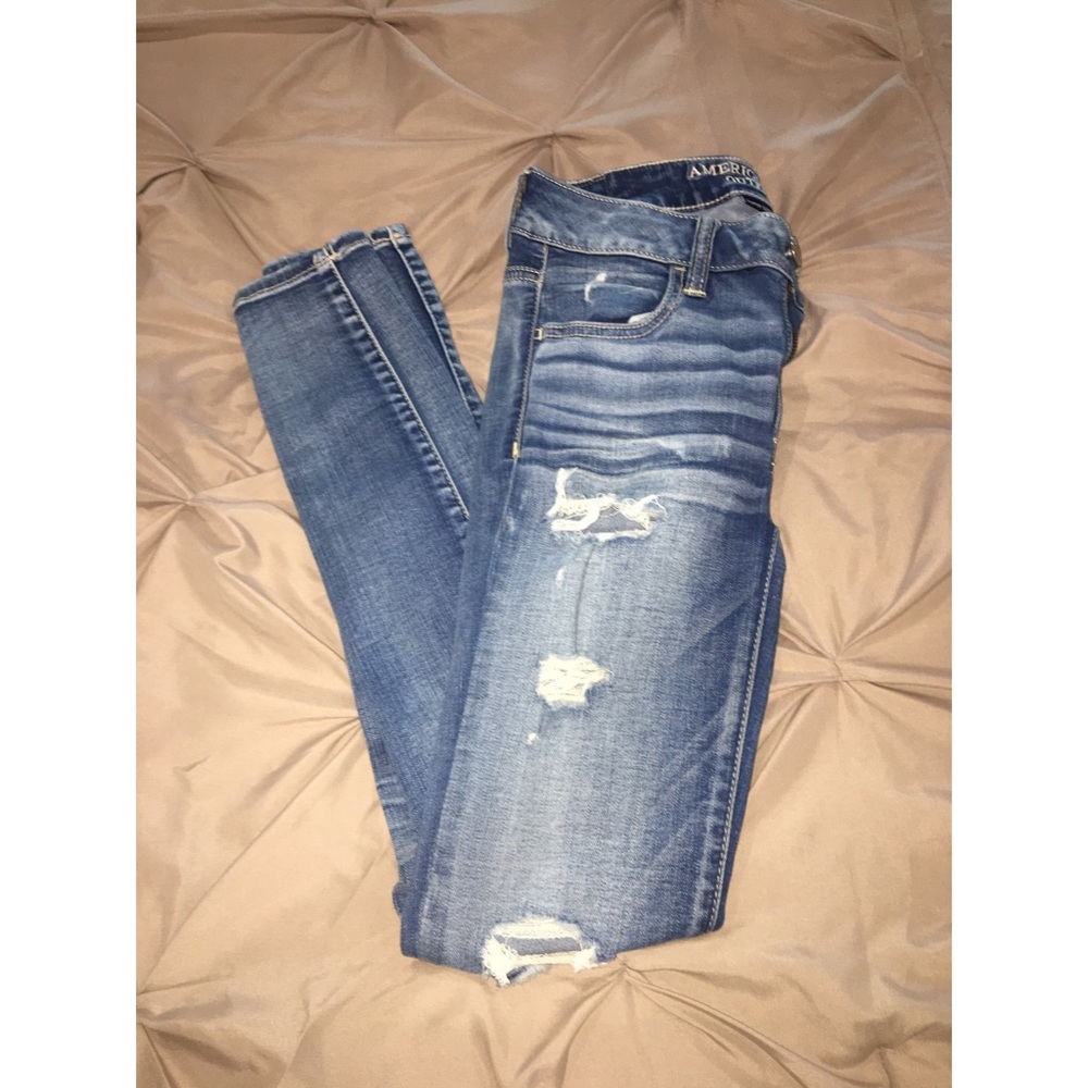Distressed jeans